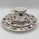 Vintage Royal Worcester Imari Flowers 5pc Place Setting Bone China England /cb