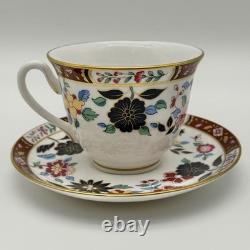 Vintage Royal Worcester Imari Flowers 5pc Place Setting Bone China England /cb