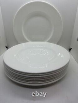 Vintage Set Of 9 Wedgwood England White Fine Bone China 8.25 Salad Plates EUC