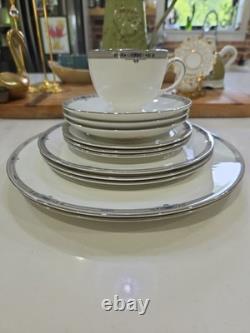 Vintage Set of 12 Build/Replace Wedgwood Amherst Platinum Bone China Never Used Vintage Set of 12 Build/Replace Wedgwood Amherst Platinum Bone China Never Used