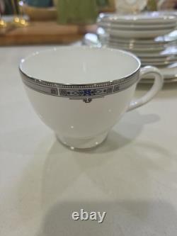 Vintage Set of 12 Build/Replace Wedgwood Amherst Platinum Bone China Never Used