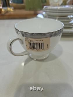 Vintage Set of 12 Build/Replace Wedgwood Amherst Platinum Bone China Never Used