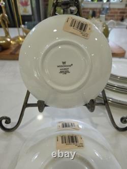 Vintage Set of 12 Build/Replace Wedgwood Amherst Platinum Bone China Never Used