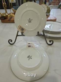 Vintage Set of 12 Build/Replace Wedgwood Amherst Platinum Bone China Never Used