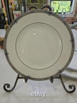 Vintage Set of 12 Build/Replace Wedgwood Amherst Platinum Bone China Never Used