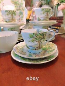 Vintage Shelley Fine China woodland Tea set 21 pieces