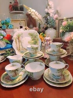 Vintage Shelley Fine China woodland Tea set 21 pieces