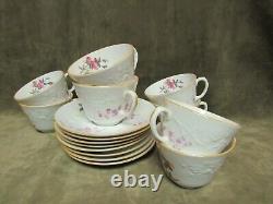 Vintage Spode Copeland China England Roberta Orange Smooth Cup/Saucer Lot 8 sets