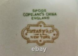 Vintage Spode Copeland England Tiffany & Co. NY Gold Trim Blue Willow Set of 10