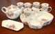 Vintage St. George bone china porcelain 10-piece strawberry tea set with tray