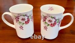 Vintage St. George bone china porcelain 10-piece strawberry tea set with tray