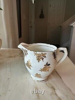 Vintage Stanley Bone China England GOLD ROSE Tea Set Rare