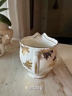 Vintage Stanley Bone China England GOLD ROSE Tea Set Rare