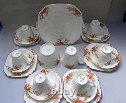 Vintage Victoria C & E Bone China England Tea Set 21 Pieces 1930's Collectables