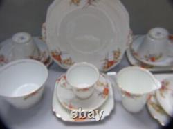 Vintage Victoria C & E Bone China England Tea Set 21 Pieces 1930's Collectables