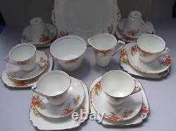 Vintage Victoria C & E Bone China England Tea Set 21 Pieces 1930's Collectables