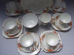 Vintage Victoria C & E Bone China England Tea Set 21 Pieces 1930's Collectables