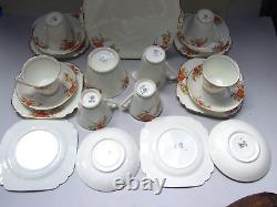 Vintage Victoria C & E Bone China England Tea Set 21 Pieces 1930's Collectables