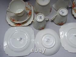 Vintage Victoria C & E Bone China England Tea Set 21 Pieces 1930's Collectables