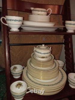 Vintage Wedgwood Appledore China 44 Pc Lot Platter Bowls Cups Plates England