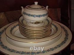 Vintage Wedgwood Appledore China 44 Pc Lot Platter Bowls Cups Plates England