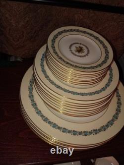 Vintage Wedgwood Appledore China 44 Pc Lot Platter Bowls Cups Plates England