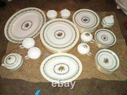 Vintage Wedgwood Appledore China 44 Pc Lot Platter Bowls Cups Plates England
