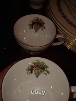 Vintage Wedgwood Appledore China 44 Pc Lot Platter Bowls Cups Plates England