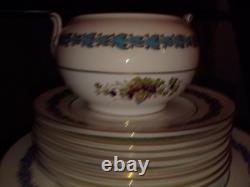Vintage Wedgwood Appledore China 44 Pc Lot Platter Bowls Cups Plates England