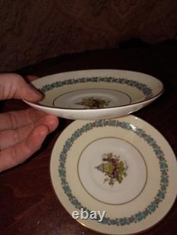 Vintage Wedgwood Appledore China 44 Pc Lot Platter Bowls Cups Plates England