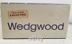 Vintage Wedgwood Best China Charnwood Napkin Rings Set of 4 Made in England