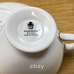 Vintage Wedgwood Chartley Bone China (8 Sets) Footed Cups & Saucers England