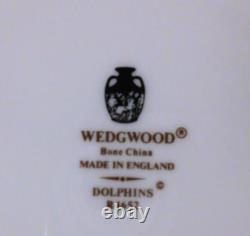 Vintage Wedgwood Dolphins 5 Piece Place Setting Bone China England Plate Bowl