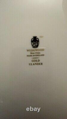 Vintage Wedgwood Gold Ulander Fine Bone China 5 Piece Place Setting 12 Sets