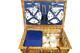 Vintage Wicker Picnic Basket Set for 4 Churchill England Complete China Glass