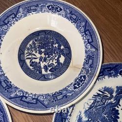 Vintage Willow Ware Blue Willow Royal China set of 28 fine china