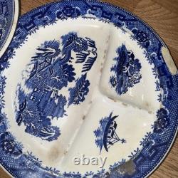 Vintage Willow Ware Blue Willow Royal China set of 28 fine china