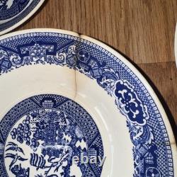 Vintage Willow Ware Blue Willow Royal China set of 28 fine china