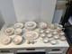 Vintage furnivals quail 1913 brown & white transfer ware 56 piece set