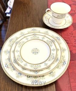 Vtg 1970-83 MINTON Fine Bone China HENLEY 5 Piece Place Setting England, EUC