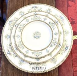 Vtg 1970-83 MINTON Fine Bone China HENLEY 5 Piece Place Setting England, EUC