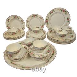Vtg Grindley Creampetal England Rose Floral China Dinnerware Set 44 Pc
