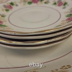 Vtg Grindley Creampetal England Rose Floral China Dinnerware Set 44 Pc