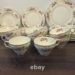 Vtg Grindley Creampetal England Rose Floral China Dinnerware Set 44 Pc