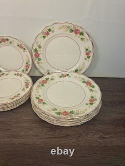 Vtg Grindley Creampetal England Rose Floral China Dinnerware Set 44 Pc