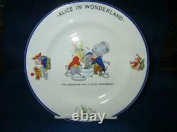 Vtg Hammersley Alice In Wonderland Child 3 Piece Set Bone China 1930-'59 England