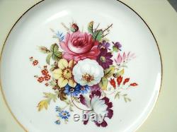 Vtg Hammersley HAM100 Floral Set of 4-8 Salad Plates Bone China England HTF ec