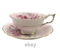Vtg Paragon Double Warrant Lilac Ribbon Teacup & Saucer Set Bone China England
