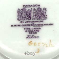 Vtg Paragon Double Warrant Lilac Ribbon Teacup & Saucer Set Bone China England