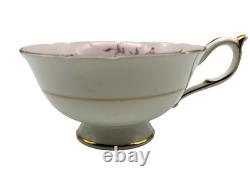 Vtg Paragon Double Warrant Lilac Ribbon Teacup & Saucer Set Bone China England